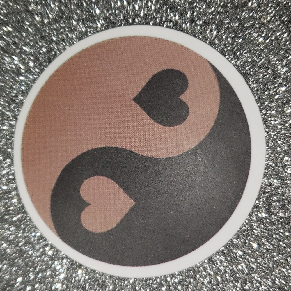 CELESTIAL waterproof Sticker Yin Yang heart